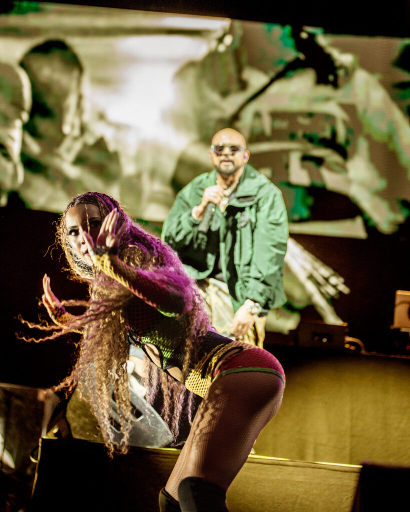 Sean Paul and dancer performancing in Milan, Italy, at Kozel Carroponte, 2026