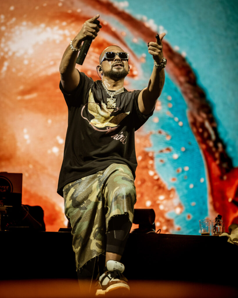 Sean Paul gesturing live performance in Milan, Italy, at Kozel Carroponte