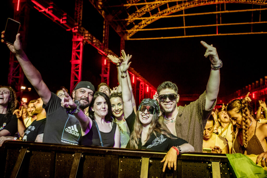 Sean Paul fans during his live performance in Milan, Italy, at Kozel Carroponte